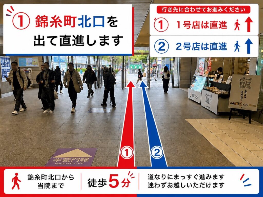 錦糸町北口を出て直進します。